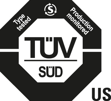 TÜV SÜD — type tested, production monitored